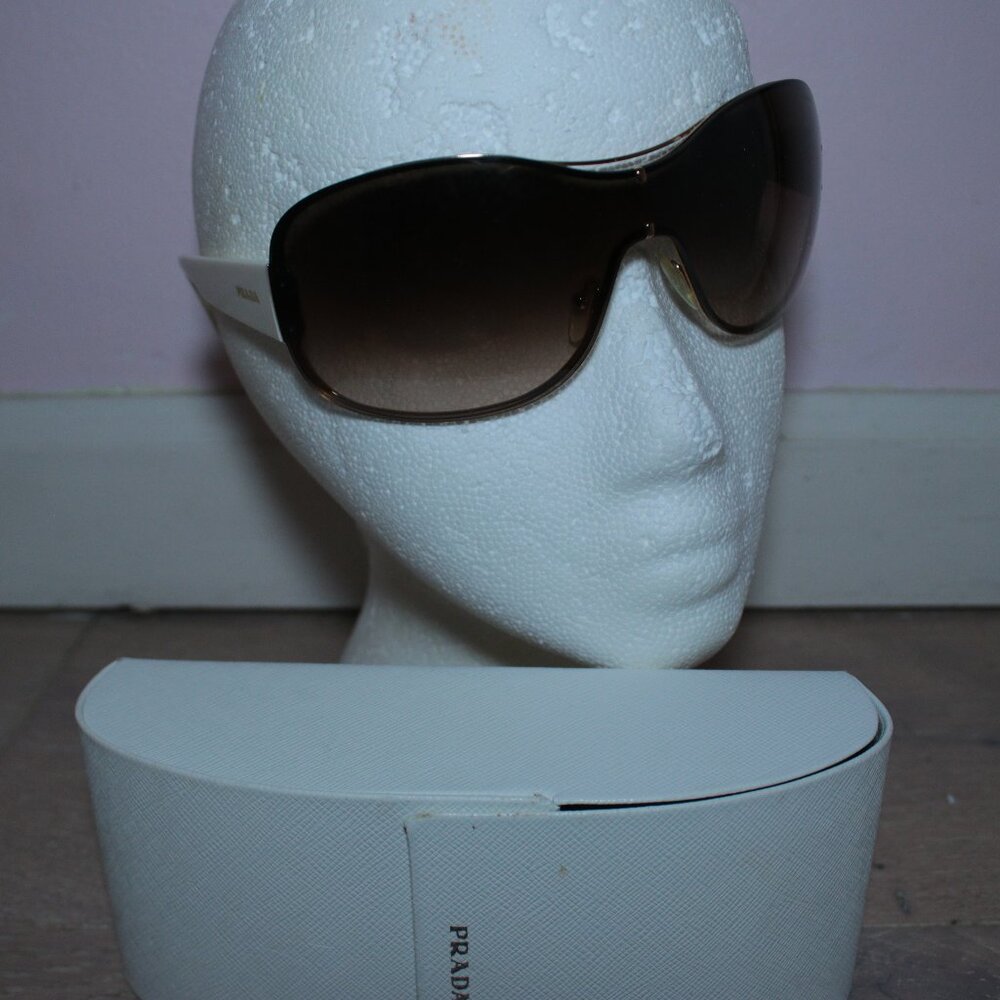 Prada Oversized Wrap Rectangle Sunglasses - image 1